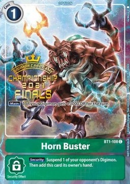 Horn Buster (BT1-108) - Championship 2021 Promos (Alternative Art) [CP21-BT1-108]