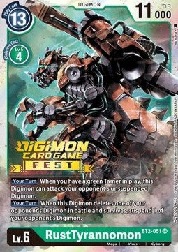 RustTyrannomon (BT2-051) - Digimon Card Game Fest (Super Rare) [DCGF-BT2-051]