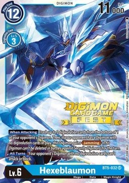 Hexeblaumon (BT5-032) - Digimon Card Game Fest (Super Rare) [DCGF-BT5-032]