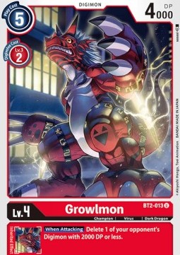 Growlmon (BT2-013) - Release Special Booster v1.0 (Uncommon) [SR1.0-BT2-013]