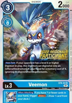Veemon (ST8-04) (V.1) - Championship 2022 Promos (Alternative Art) [CP22-ST8-04]