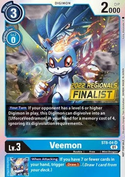 Veemon (ST8-04) (V.2) - Championship 2022 Promos (Alternative Art) [CP22-ST8-04]
