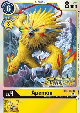 Apemon (BT6-038) (V.1) - Championship 2022 Promos (Alternative Art) [CP22-BT6-038]
