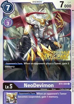 NeoDevimon (BT4-084) (V.1) - Championship 2022 Promos (Alternative Art) [CP22-BT4-084]