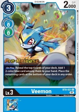 Veemon (BT8-021) - Promos: New Awakening (Uncommon) [BT-08P-BT8-021]
