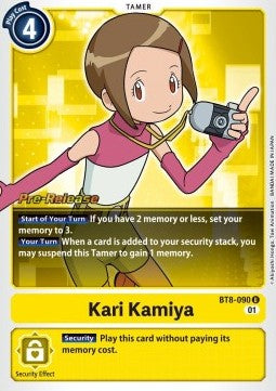Kari Kamiya (BT8-090) (V.1) - Promos: New Awakening (Uncommon) [BT-08P-BT8-090]
