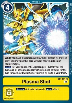 Plasma Shot (BT8-101) - Promos: New Awakening (Uncommon) [BT-08P-BT8-101]