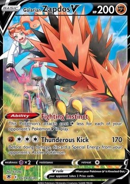 Galarian Zapdos V - Astral Radiance (Ultra Rare) [ASR-TG19]