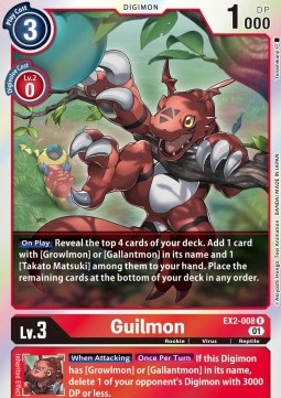 Guilmon (EX2-008) (V.1) - Digital Hazard (Rare) [EX-02-008]
