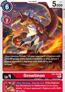 Growlmon (EX2-009) - Digital Hazard (Common) [EX-02-009]