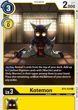 Kotemon (BT5-034) - Tamer Party Event Promos (Alternative Art) [TPEP-BT5-034]