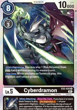 Cyberdramon (EX2-035) (V.1) - Digital Hazard (Rare) [EX-02-035]