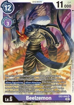 Beelzemon (EX2-044) (V.1) - Digital Hazard (Super Rare) [EX-02-044]