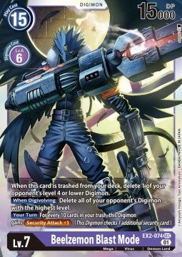 Beelzemon Blast Mode (EX2-074) (V.1) - Digital Hazard (Secret Rare) [EX-02-074]