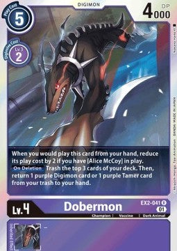 Dobermon (EX2-041) (V.1) - Digital Hazard (Rare) [EX-02-041]