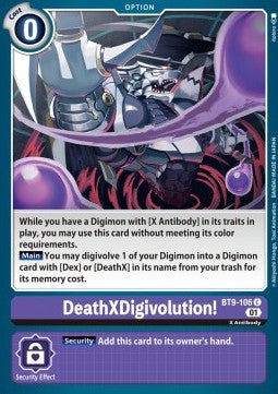 DeathXDigivolution (BT9-106) - X Record (Common) [BT-09-106]