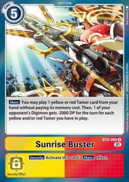 Sunrise Buster (BT9-099) - X Record (Rare) [BT-09-099]