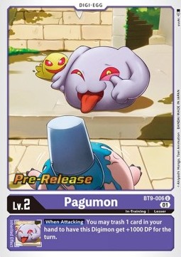 Pagumon (BT9-006) (V.1) - Promos: X Record (Uncommon) [BT-09P-BT9-006]
