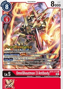 OmniShoutmon (X Antibody) (BT9-013) - Promos: X Record (Uncommon) [BT-09P-BT9-013]