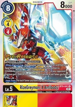 RizeGreymon (X Antibody) (BT9-041) - Promos: X Record (Rare) [BT-09P-BT9-041]