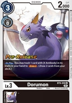 Dorumon (BT9-058) - Promos: X Record (Uncommon) [BT-09P-BT9-058]
