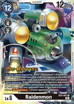 Raidenmon (BT9-067) - Promos: X Record (Rare) [BT-09P-BT9-067]