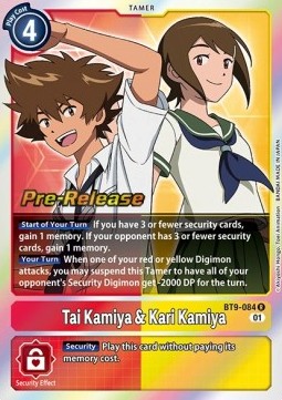Tai Kamiya & Kari Kamiya (BT9-084) - Promos: X Record (Rare) [BT-09P-BT9-084]