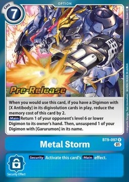 Metal Storm (BT9-097) - Promos: X Record (Rare) [BT-09P-BT9-097]