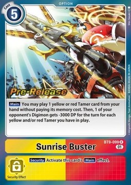 Sunrise Buster (BT9-099) - Promos: X Record (Rare) [BT-09P-BT9-099]