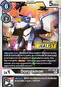 Dorugamon (BT7-062) (V.2) - Championship 2022 Promos (Alternative Art) [CP22-BT7-062]