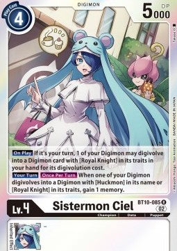 Sistermon Ciel (BT10-085) (V.1) - Xros Encounter (Rare) [BT-10-085]