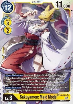 Sakuyamon: Maid Mode (BT10-041) (V.1) - Xros Encounter (Super Rare) [BT-10-041]