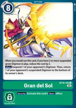 Gran del Sol (BT10-103) - Xros Encounter (Uncommon) [BT-10-103]