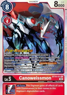 Canoweissmon (BT10-011) - Promos: Xros Encounter (Rare) [BT-10P-BT10-011]