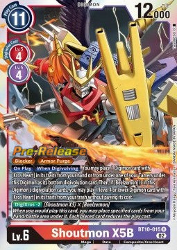 Shoutmon X5B (BT10-015) - Promos: Xros Encounter (Rare) [BT-10P-BT10-015]