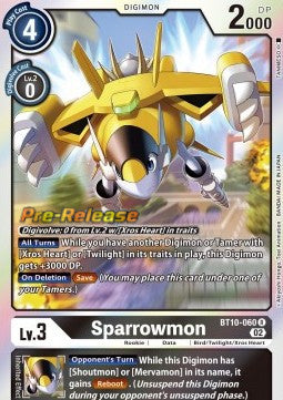 Sparrowmon (BT10-060) - Promos: Xros Encounter (Rare) [BT-10P-BT10-060]