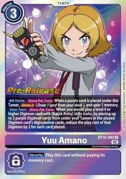 Yuu Amano (BT10-093) (V.1) - Promos: Xros Encounter (Rare) [BT-10P-BT10-093]