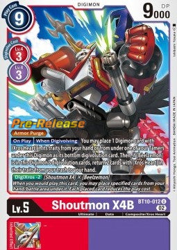 Shoutmon X4B (BT10-012) - Promos: Xros Encounter (Uncommon) [BT-10P-BT10-012]
