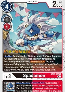 Spadamon (BT10-059) - Promos: Xros Encounter (Uncommon) [BT-10P-BT10-059]