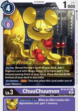 ChuuChuumon (BT10-073) - Promos: Xros Encounter (Uncommon) [BT-10P-BT10-073]