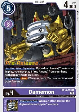 Damemon (BT10-075) - Promos: Xros Encounter (Uncommon) [BT-10P-BT10-075]