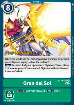 Gran del Sol (BT10-103) - Promos: Xros Encounter (Uncommon) [BT-10P-BT10-103]