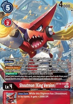 Shoutmon (King Version) (BT10-111) (V.2) - Xros Encounter (Alternative Art) [BT-10-111]