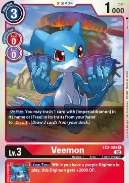 Veemon (EX3-004) - Draconic Roar (Rare) [EX-03-004]