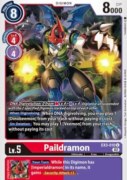 Paildramon (EX3-010) (V.1) - Draconic Roar (Uncommon) [EX-03-010]