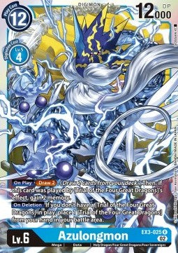 Azulongmon (EX3-025) (V.1) - Draconic Roar (Rare) [EX-03-025]