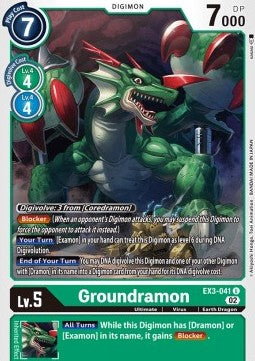 Groundramon (EX3-041) (V.1) - Draconic Roar (Uncommon) [EX-03-041]