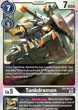Tankdramon (EX3-051) - Draconic Roar (Rare) [EX-03-051]