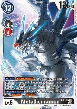 Metallicdramon (EX3-053) (V.1) - Draconic Roar (Super Rare) [EX-03-053]