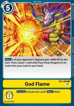God Flame (EX3-068) - Draconic Roar (Common) [EX-03-068]